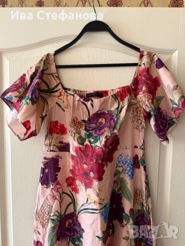 Нова  кукленска красива елегантна рокля флорарен принт zara Zara Зара , снимка 7 - Рокли - 54149533