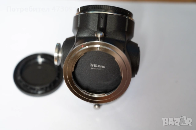 TriLens - Държач за 3 Nikon F обектива, снимка 4 - Обективи и филтри - 55164540