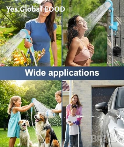 Преносим душ WADEO с батерия 6000mAh и дисплей, снимка 4 - Друга електроника - 54036761