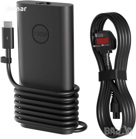100W USB-C зарядно за лаптоп, съвместимо с Dell Pro Max/Precision/XPS/Inspiron/Latitude