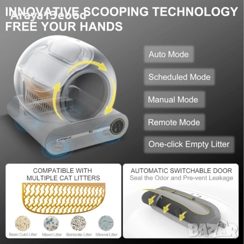 Интелигентна самопочистваща се котешка тоалетна, снимка 5 - За котки - 54062991