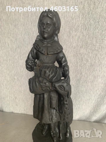 стара дървена фигура статуетка , снимка 2 - Статуетки - 54400061