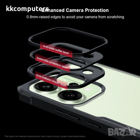 За Oppo Reno14 5G XUNDD Удароустойчив Калъф с Прозрачен Гръб и Скрийн Протектор, снимка 6 - Резервни части за телефони - 54967317