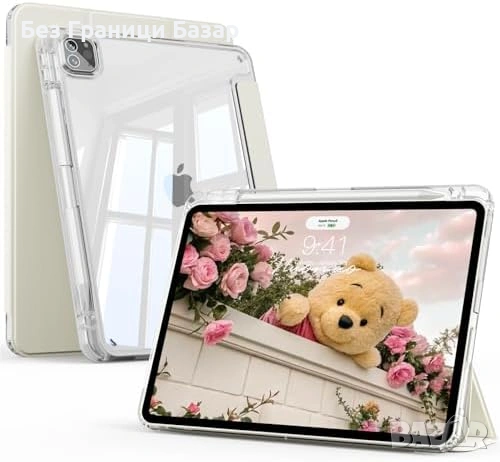 Нов Кейс за iPad Air 13 M4 M3 M2 iPad Pro 12.9 прозрачен калъф защита таблет Айпад