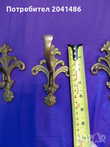 4  бронзови закачалки, снимка 3 - Антикварни и старинни предмети - 54233918