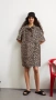 H&M Нова рокля тип риза леопардов принт, снимка 3