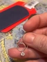 Висящи обеци с цирконии нови сребро 11€, снимка 2