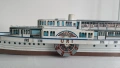 Ламаринена, vintage играчка, представляваща модел на швейцарския параход с гребни колела "Uri" , снимка 3