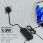 Ново 65W USB-C зарядно за Dell Latitude XPS Inspiron Vostro Chromebook лаптоп адаптер, снимка 5