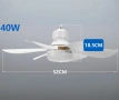 Модерна вентилаторна лампа с форма на цвете, LED осветление, дистанционно, 40W, 1200 лумена, снимка 7