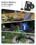 Нов Градински соларен фонтан 8W LED батерия 8 дюзи за езерце поилка, снимка 2