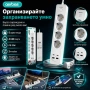 Разклонител Aerbes с 5 контакта 2 USB-A 2 USB-C порта ключ и 2 м кабел PD 12W, снимка 8