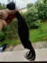 100 броя тъмно кафяви кератинови кичури от естествена коса, снимка 8