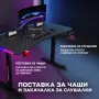 Гейминг бюро - LED RGB, Регулируема височина, 140см, снимка 7