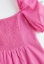 Розова къса лятна рокля памук и лен H&M , снимка 13
