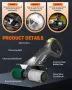 SAKER Electric Grill Brush HK05E-B – безжична почистваща четка за скара с LED фенер и 3 глави, снимка 4