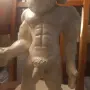 мъжка фигура от бяла глина , снимка 2