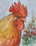 Петел, картина, маслени бои / платно, портрет, снимка 1