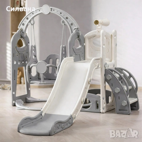 Детска пързалка с люлка , снимка 2 - Градински мебели, декорация  - 54322932
