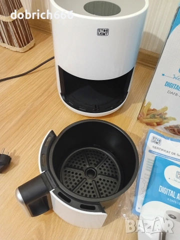 Фритюрник без мазнина Star-Light Air fryer DAFB-1509WH 900W 1.5 л Control Digital LED дисплей, снимка 2 - Съдове за готвене - 55072070