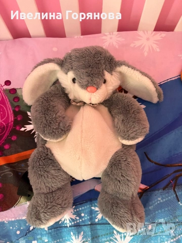 Детска плюшена раница-зайче