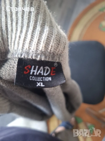 Мъжка плетена жилетка с цип Shade Collection – Размер XL – Сива, с висока яка, снимка 2 - Други - 54962732