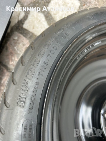 2170602. Резервна гума Тойота аурис.  125/70 R17. Патерица  5x114,3, снимка 9 - Гуми и джанти - 54918372