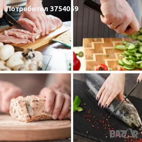 Комплект кухненски ножове 8 в 1 с въртяща се стойка Cheffinger за подредена кухня, снимка 5 - Прибори за хранене, готвене и сервиране - 55196246