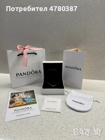 Колие Pandora с розово сърце, снимка 2 - Колиета, медальони, синджири - 54007416