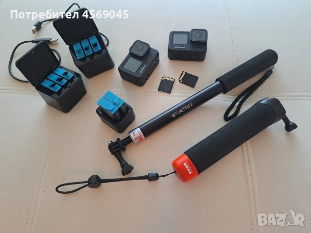 Два броя камери – GoPro Hero 9 с карти памет и батерии