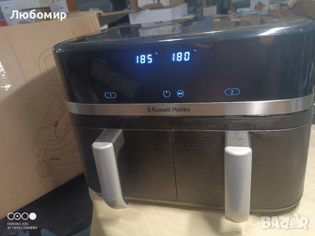 Фритюрник Russell Hobbs с горещ въздух 9 л [дву отделения, тих, 9 програми] Фритюрник , снимка 9 - Фритюрници - 54924619