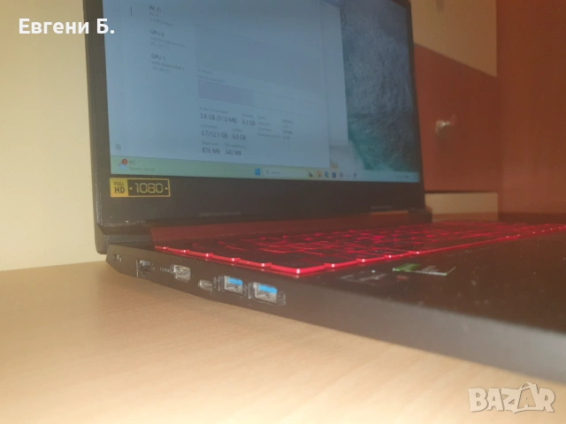 Acer Nitro 5/Ryzen 5 3550H/GTX1650 4GB/32GB DDR4, снимка 6 - Лаптопи за игри - 54425070