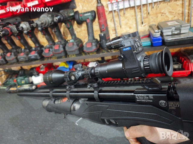 Hatsan Bully LONG 6.35 + оптика + нощно виждане + компресор, снимка 3 - Въздушно оръжие - 54939524