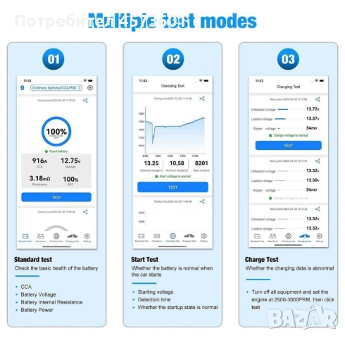Товарна вилка, тестер за акумулатори, снимка 5 - Аксесоари и консумативи - 54091141