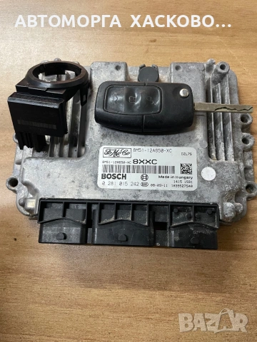 КОМПЮТЪР ECU  ДВИГАТЕЛ FORD FOCUS 1.6 TDCI BOSCH 0 281 015 242 0281015242 8M5112A650XC 8M51-12A650-X