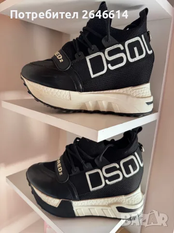 Кецове DSQUARED на платформа, снимка 2 - Кецове - 55606235