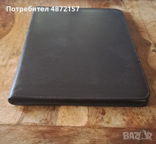 папка луксозна за документи тъмнокафява естествена кожа с химикалка А4, снимка 2 - Ученически пособия, канцеларски материали - 55616573
