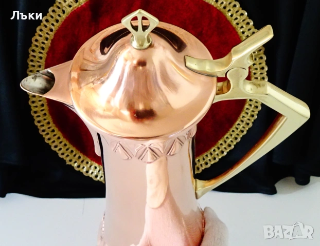 Медна кана с капак WMF бягащ щраус Art Nouveau,Jugendstil , снимка 10 - Антикварни и старинни предмети - 55101634