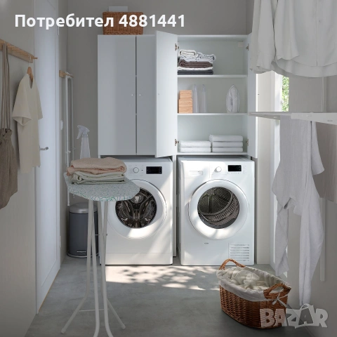 Шкаф за пералня NYSJÖN (IKEA) – отлично състояние | 50 €, снимка 6 - Шкафове - 55233937
