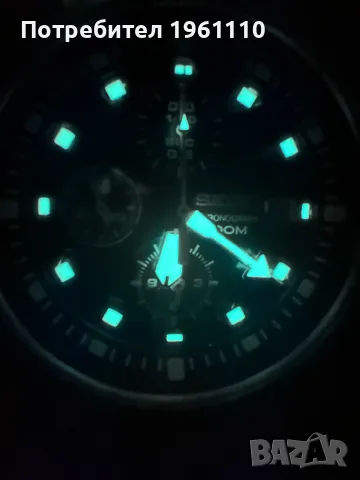 SEIKO, Мъжки кварцов часовник аналогов хронограф WR 100M син циферблат., снимка 17 - Антикварни и старинни предмети - 55475699
