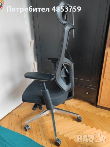 Ергономичен офис стол ChairPro 1000 HL - черен, снимка 4 - Столове - 54883826