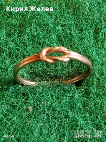 Сребърен пръстен дизайн тип любовен възен майсторска изработка 51764