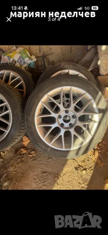 Продавам алуминиеви джанти с гуми без кривини RH 17ки 5х112 225/50 ЕТ55 , снимка 2 - Гуми и джанти - 55376711