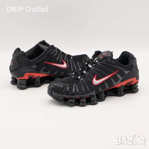 !НОВИ! Nike Shox TL | Black/Red | + КУТИЯ, снимка 5 - Маратонки - 54574486