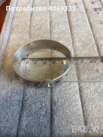 Руска Сребърна гривна проба 875, снимка 2 - Гривни - 54172108