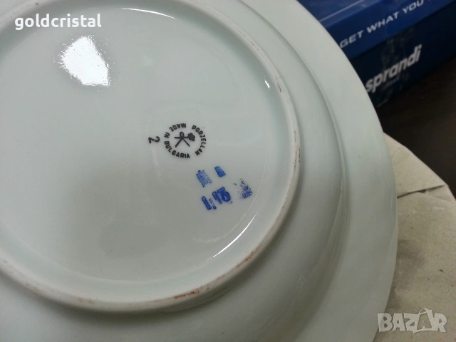 Стар български порцелан чинии дълбоки , снимка 3 - Антикварни и старинни предмети - 46130437