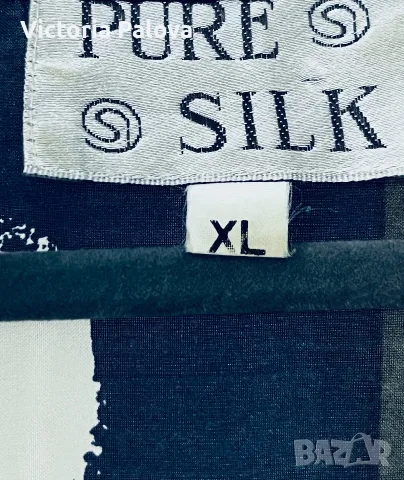 Овърсайз риза или туника от 100% луксозна естествена коприна Pure Silk, размер XL, снимка 3 - Ризи - 55450009