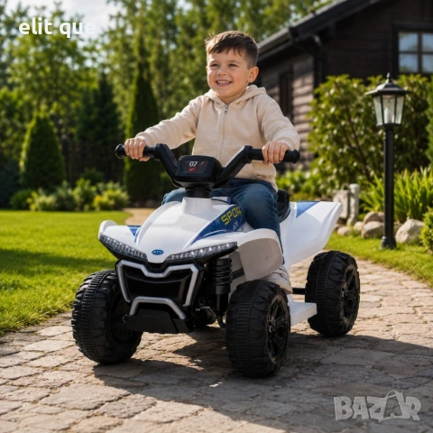 Детско акумулаторно ATV 6V 25W – Електрическо ATV с LED светлини за деца 1.5+ години, бяло, снимка 7 - Коли, камиони, мотори, писти - 55132750