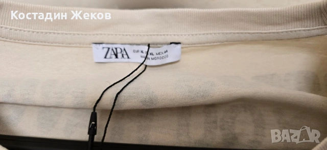 Нова със етикет. Тениска памучна оригинална. ZARA , снимка 5 - Тениски - 54006165