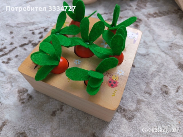 Дървена играчка моркови 